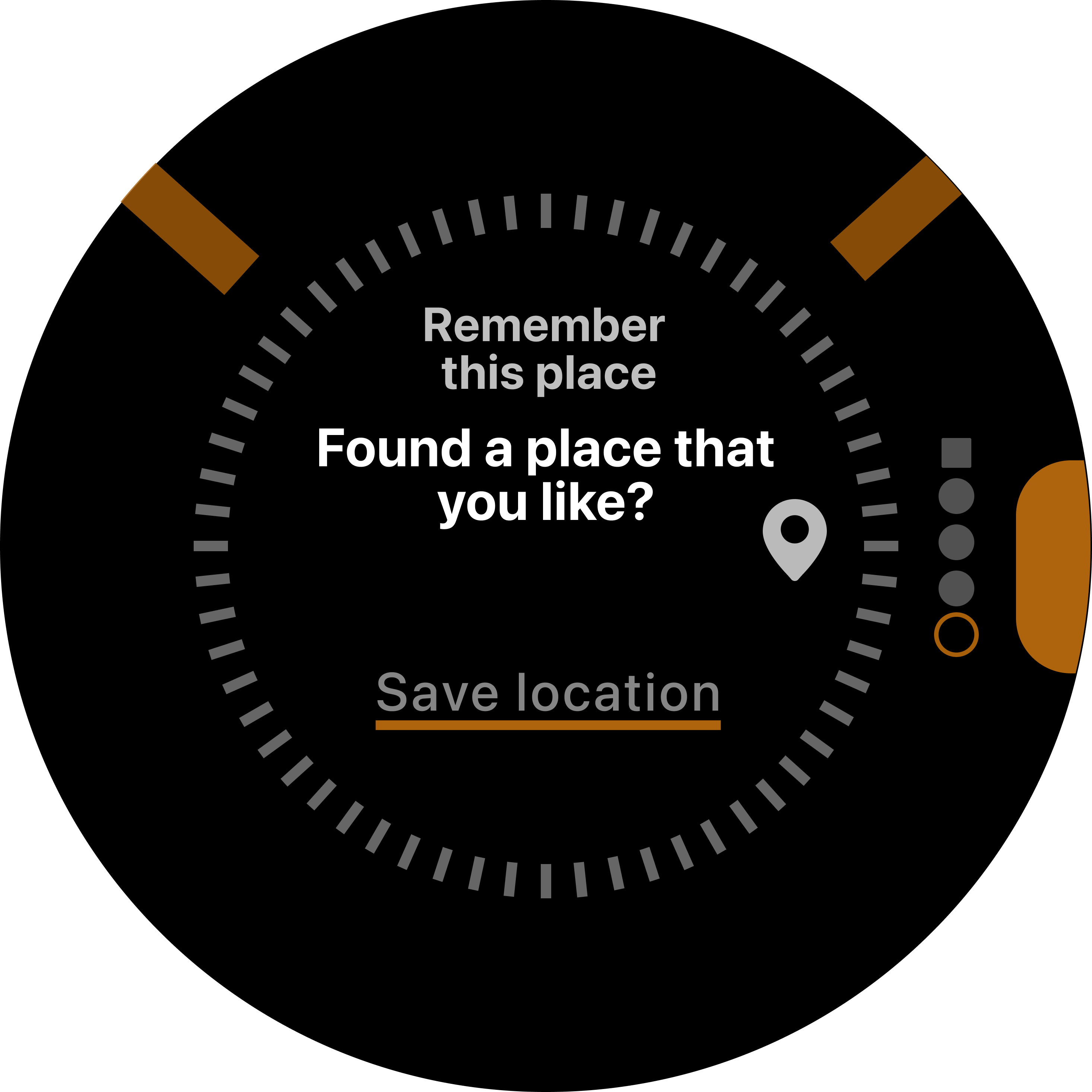 Festina smartwatch — location quick action