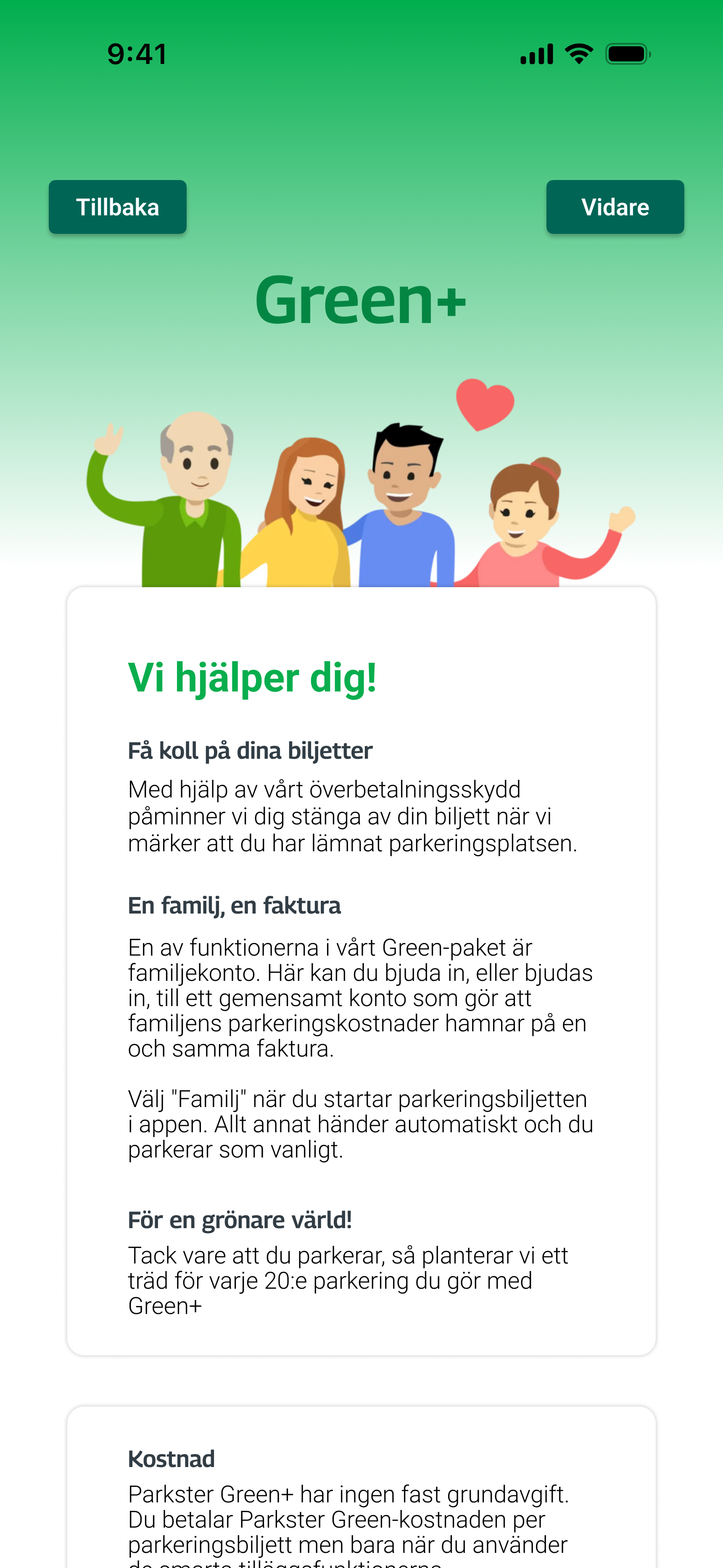 Parkster Green+ info page