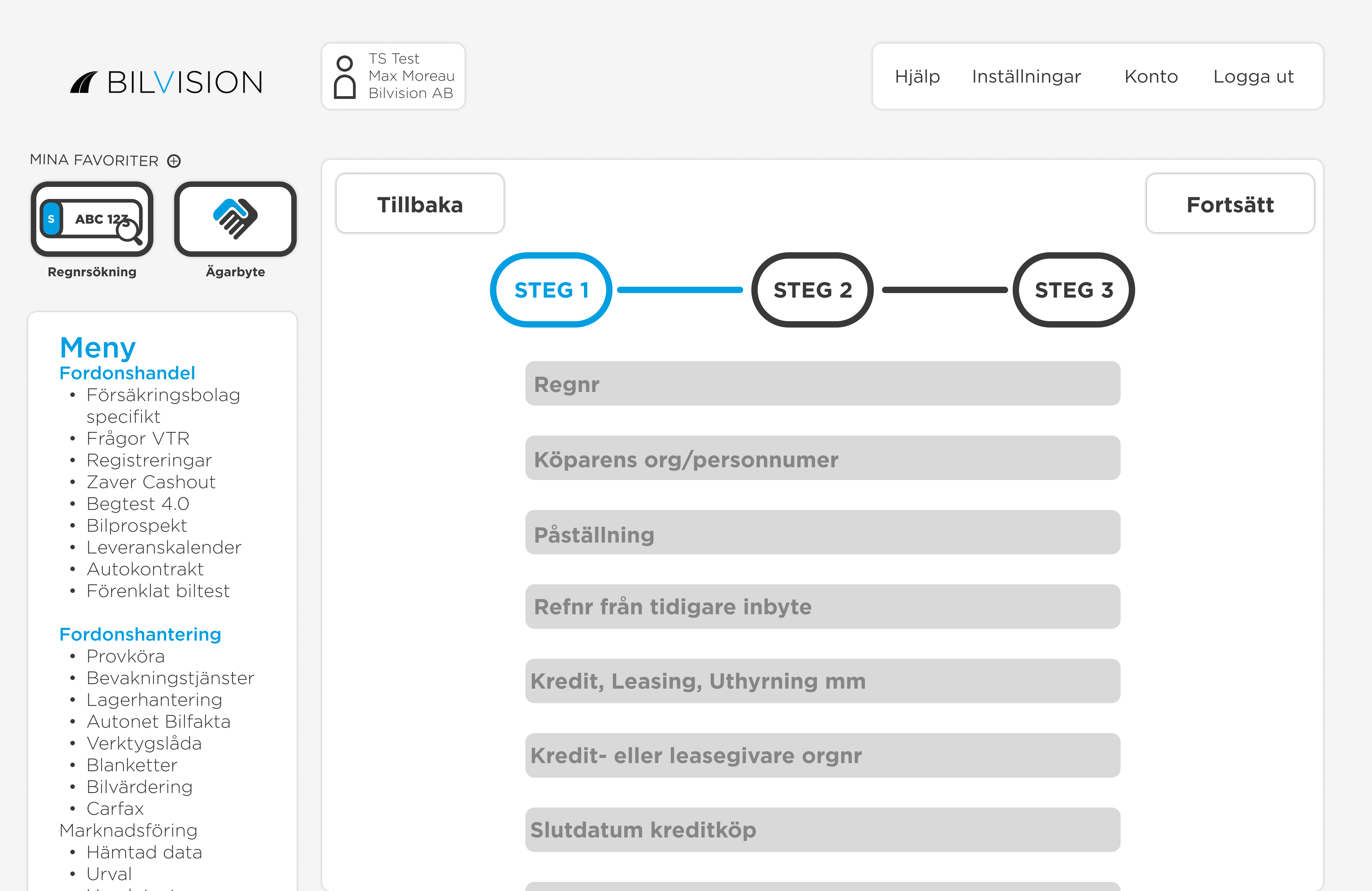 Bilvision portal redesign - details
